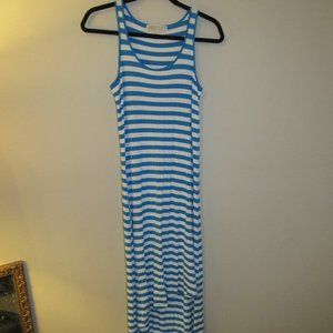 Michael Kors Asymmetrical Striped Maxi Dress